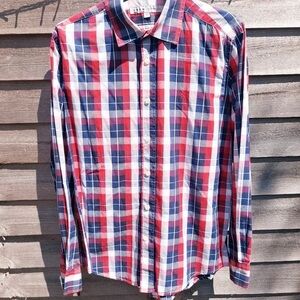 Zara Multicolor Plaid Button Down Shirt